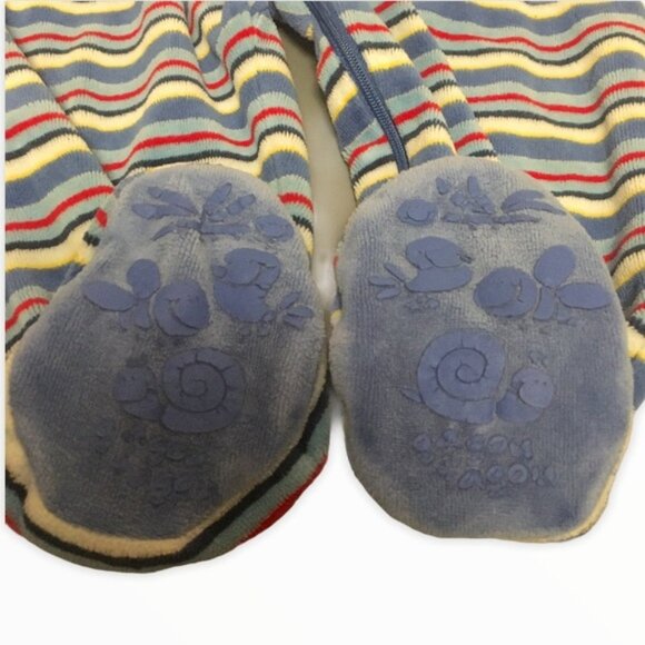Lot of 2 Gagou Tagou Footed Velour Pajamas 18M - Picture 4 of 8